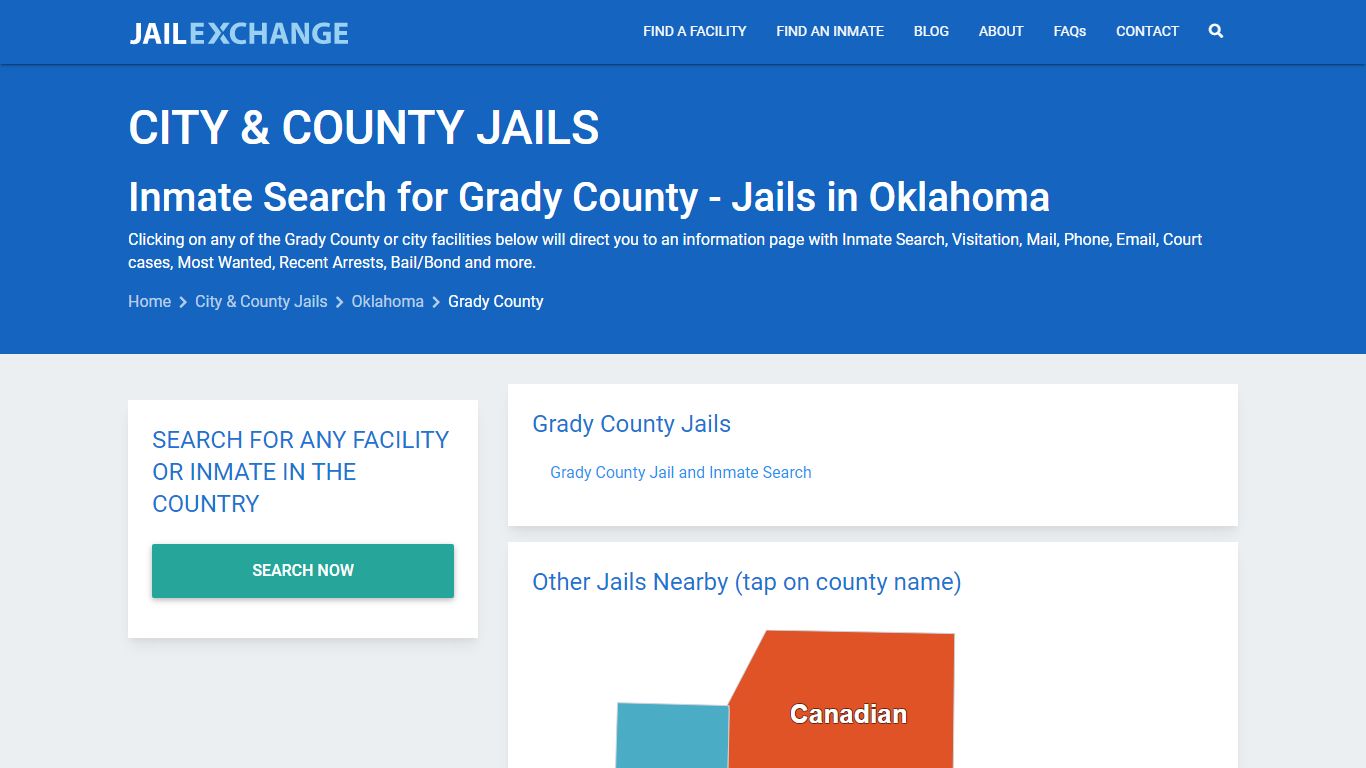 Inmate Search for Grady County | Jails in Oklahoma - Jail Exchange